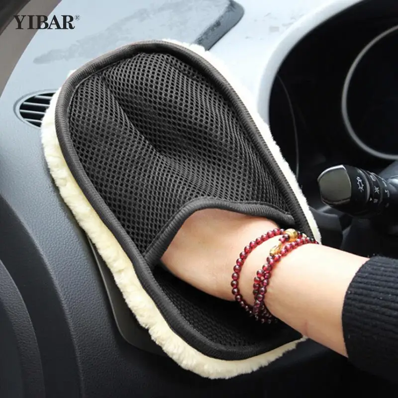 

Car Washing Gloves Cleaning Furniture Glass Dust Gloves Coral Fleece Velvet Cleaning Sponge Cloth Cleaner Washer Waterproof