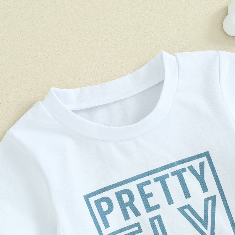 Летняя одежда для маленьких мальчиков красивая Летающая футболка с надписью