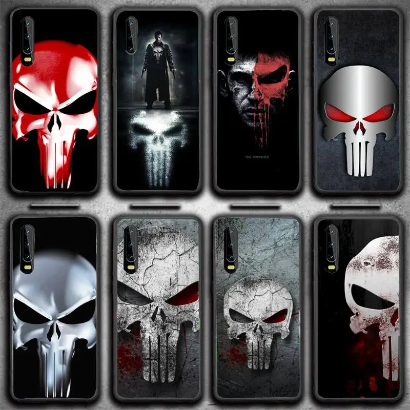 

Frank Skull P-Punisher Phone Case For Huawei G7 G8 P7 P8 P9 P10 P20 P30 Lite Mini Pro P Smart Plus Cove Fundas
