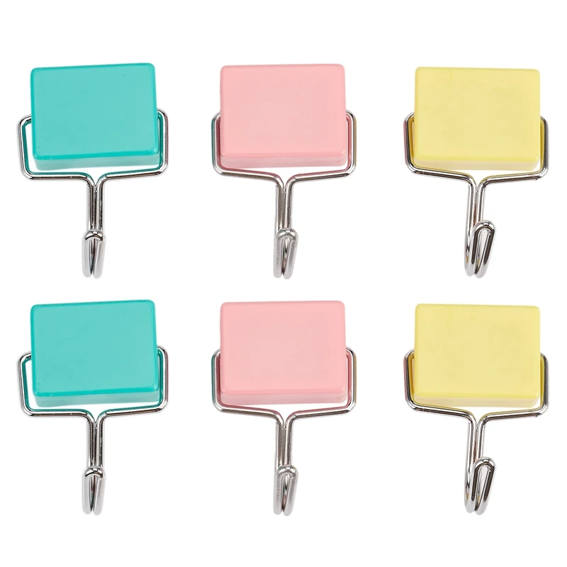 

6X Super Suction Magnetic Hooks Stick Hook Kitchen Refrigerator Powerful Magnet Microwave Refrigerator Hanging Hooks