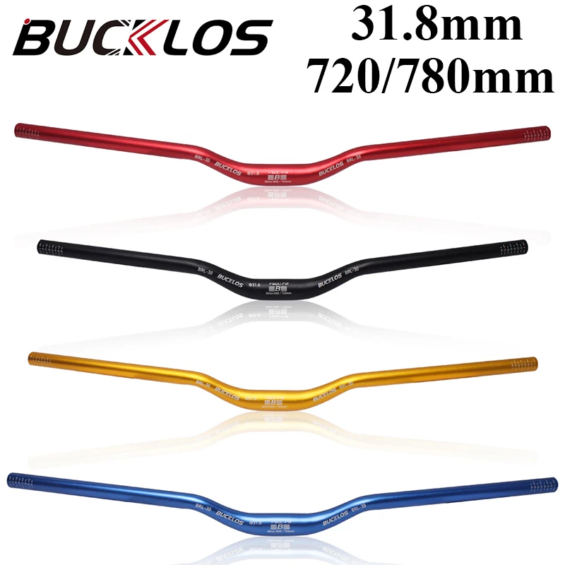 

BUCKLOS Mountain Bike Handlebar 31.8mm 720/780mm Bicycle Riser Bar Ultralight Aluminum Alloy MTB Handlebar Bicycle Accessories