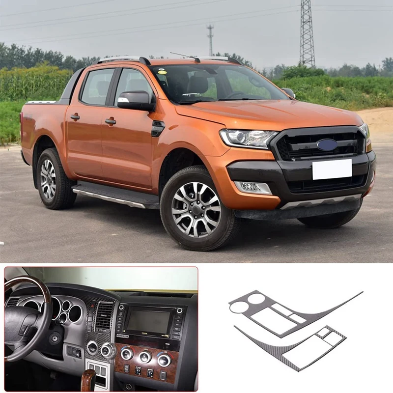 

For Toyota 2007-2013 LHD Car Dashboard Panel Decorative Stickers Trim Spare Parts Accessories Soft Carbon Fiber
