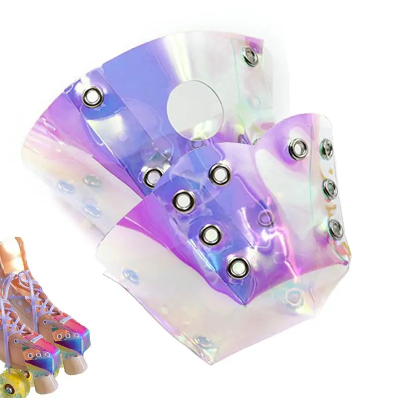 

2-Pcs Toe Cap Guards Protectors Artificial Leather Roller Skate Toe Cap Protectors Colorful Light Toe Guards For Kids Ice Skate