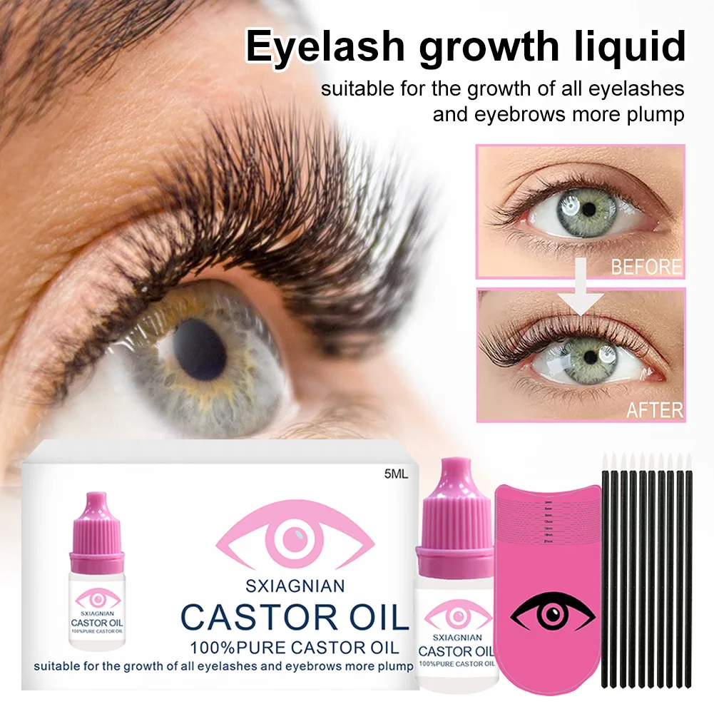 

Eyelash Growth Serum Castor Oil For Longer Thicker Eye Lashes Eyebrow Enhancers Eyelash Extension Liquid Makeup Tools Kit