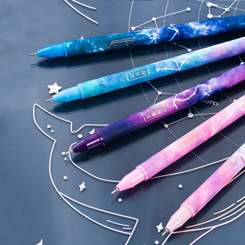 

0.5mm Gel Pen 12pc/lot Constellation Novelty Starry Black Ink Pen for Girl Gift Student Stationery School Writing Office