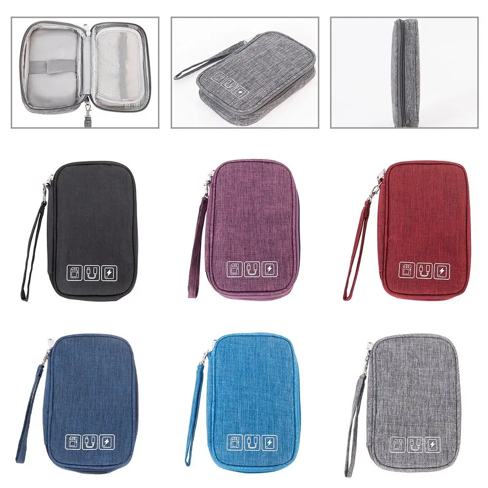 Electronic Digital USB Case Portable Cable Travel Storage Pouch Bags Accessories Storage Bag For Cord Charger Power Hard Drive