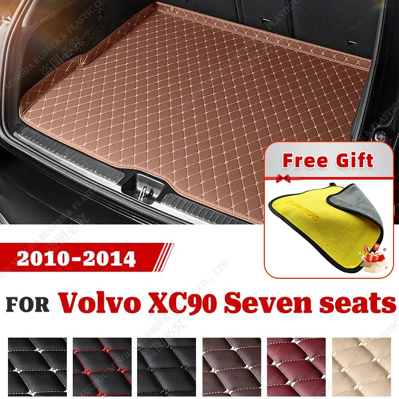 

High Edge Design Car Trunk Mat For VOLVO XC90（Seven Seats）2010 2011 2012 2013 2014 Non-Slip Bottom car trunk mat