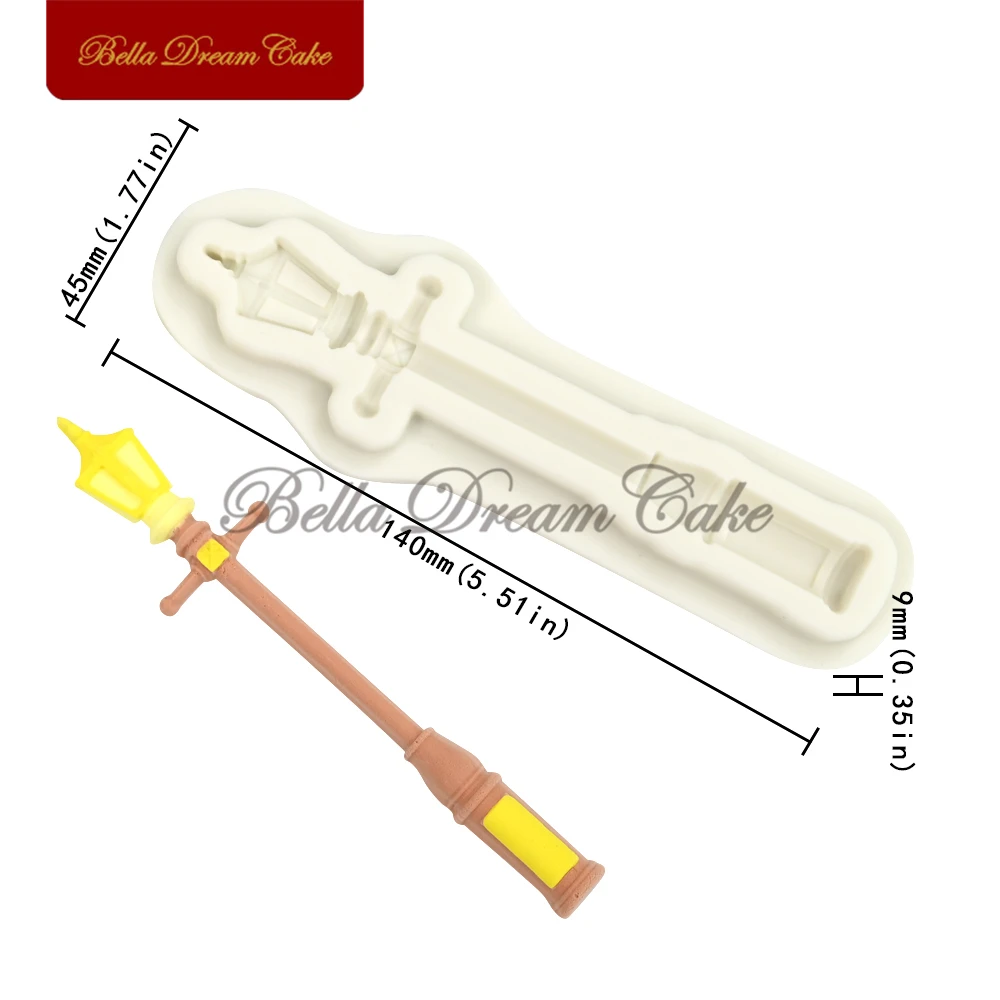 Мини-лампа дизайн столба силиконовая форма для помадки ​ 3D шоколада сделай сам