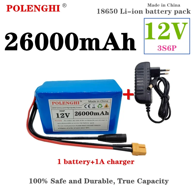POLENGHI Литий-ионный аккумулятор 3S6P 12В 26000 мАч