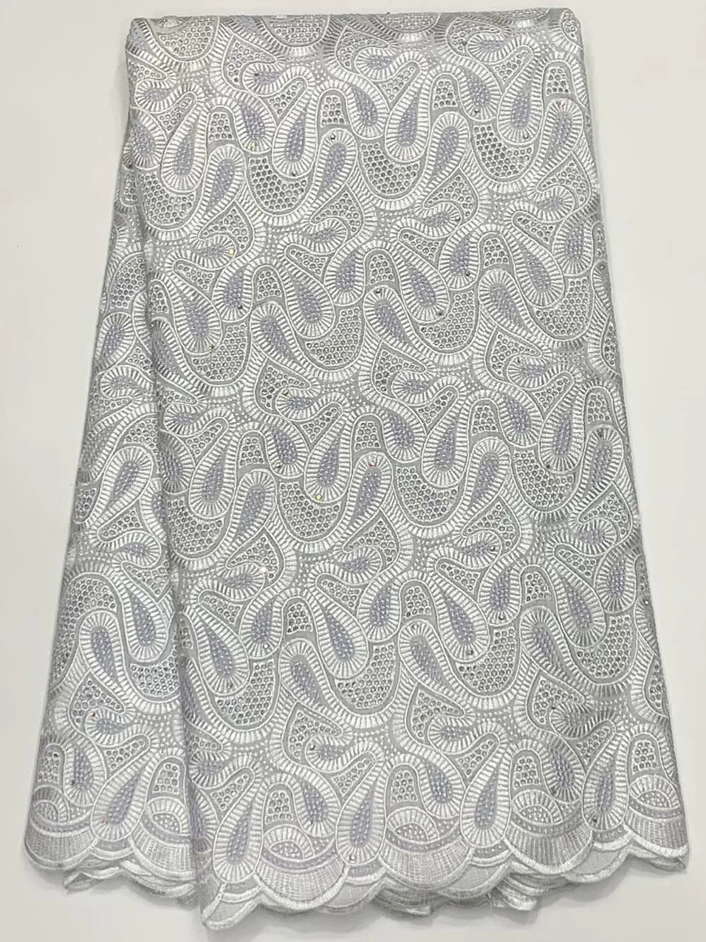 Высококачественная 100% кожа хлопок 2025 г. вышитая тяжелая африканская кружевная