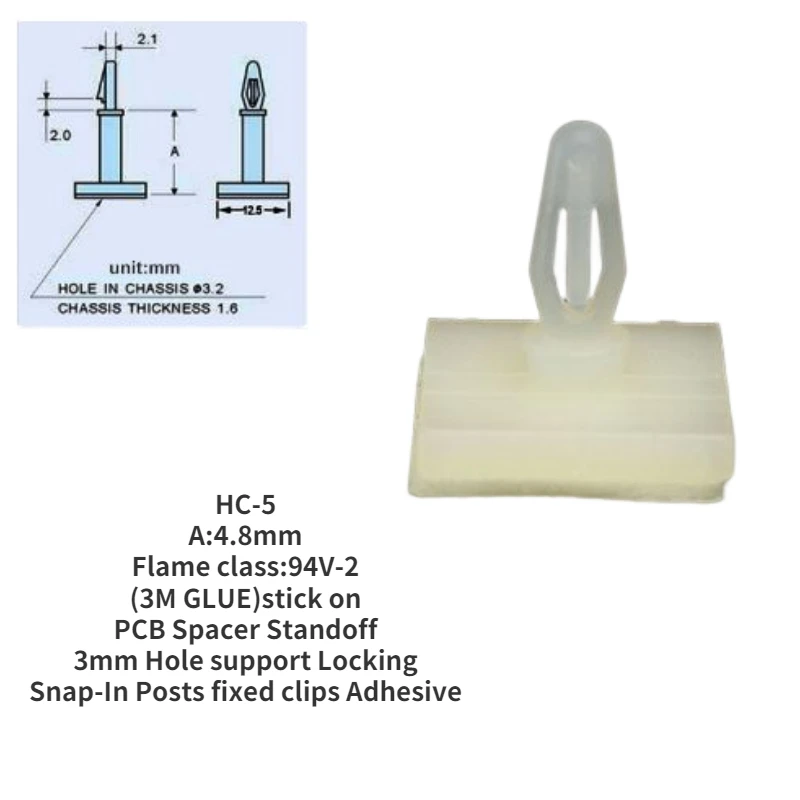 

100 шт., быстрое крепление для печатной платы, 3 мм