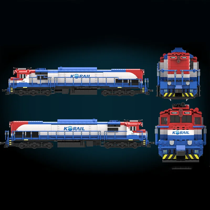 Фото Набор для сборки модели дизельного локомотива Тип 7400 (2087 деталей) MOC City Korea Railways - Конструктор DIY - Подарок на праздники и день рождения №3