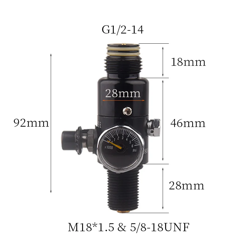 Фото HPA M18 * 1,5 Регулятор давления в баке с аквалангом, адаптер для заправки газового баллона, выход клапана 1800PSI для дайвинга на станцию CO2 №3