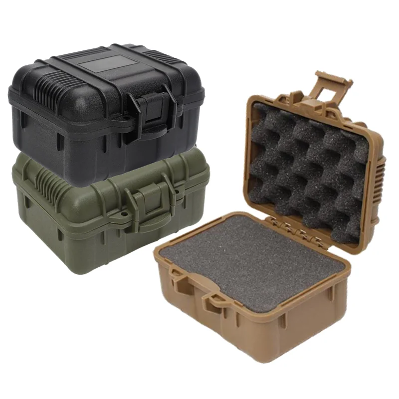 

Small Equipment Impact Plastic Box Foam Toolbox Instrument Box Resistant Dry Pre-cut With Portable Case Waterproof Tool Safety