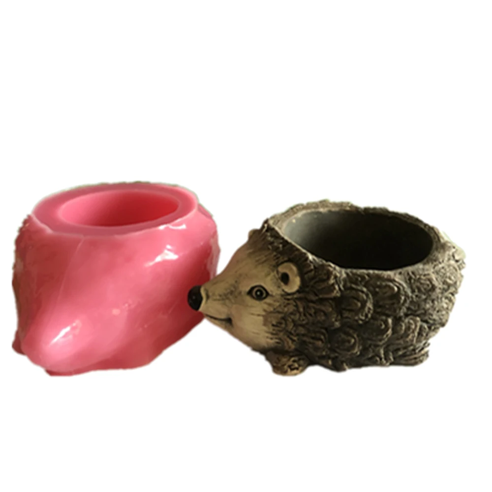 Симпатичные животные 3D форма для цветочных горшков с ежиком бетон силиконовый