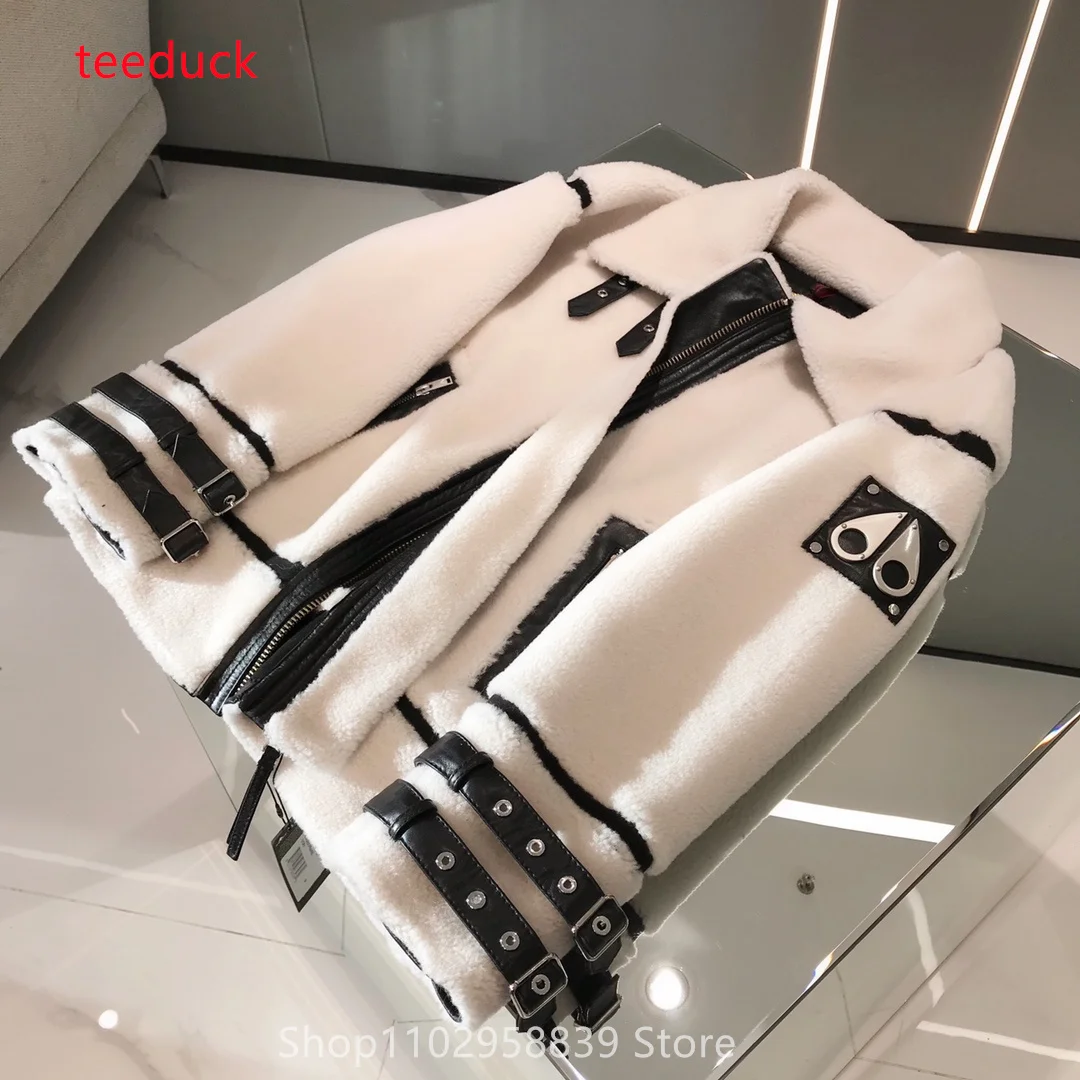 Канадский лучший бренд женское пальто из овечьей кожи шерстяной свитер теплая