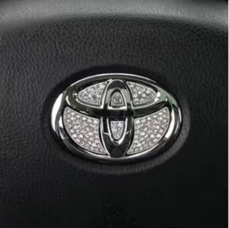 

Автомобильная эмблема рулевого колеса, Хрустальная эмблема, логотип, Алмазная наклейка, наклейка Стразы для Toyota Ford Volvo, аксессуары для интерьера RYDTZ01