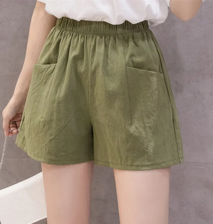 

Women's summer loose summer pregnant women's casual thin shorts White