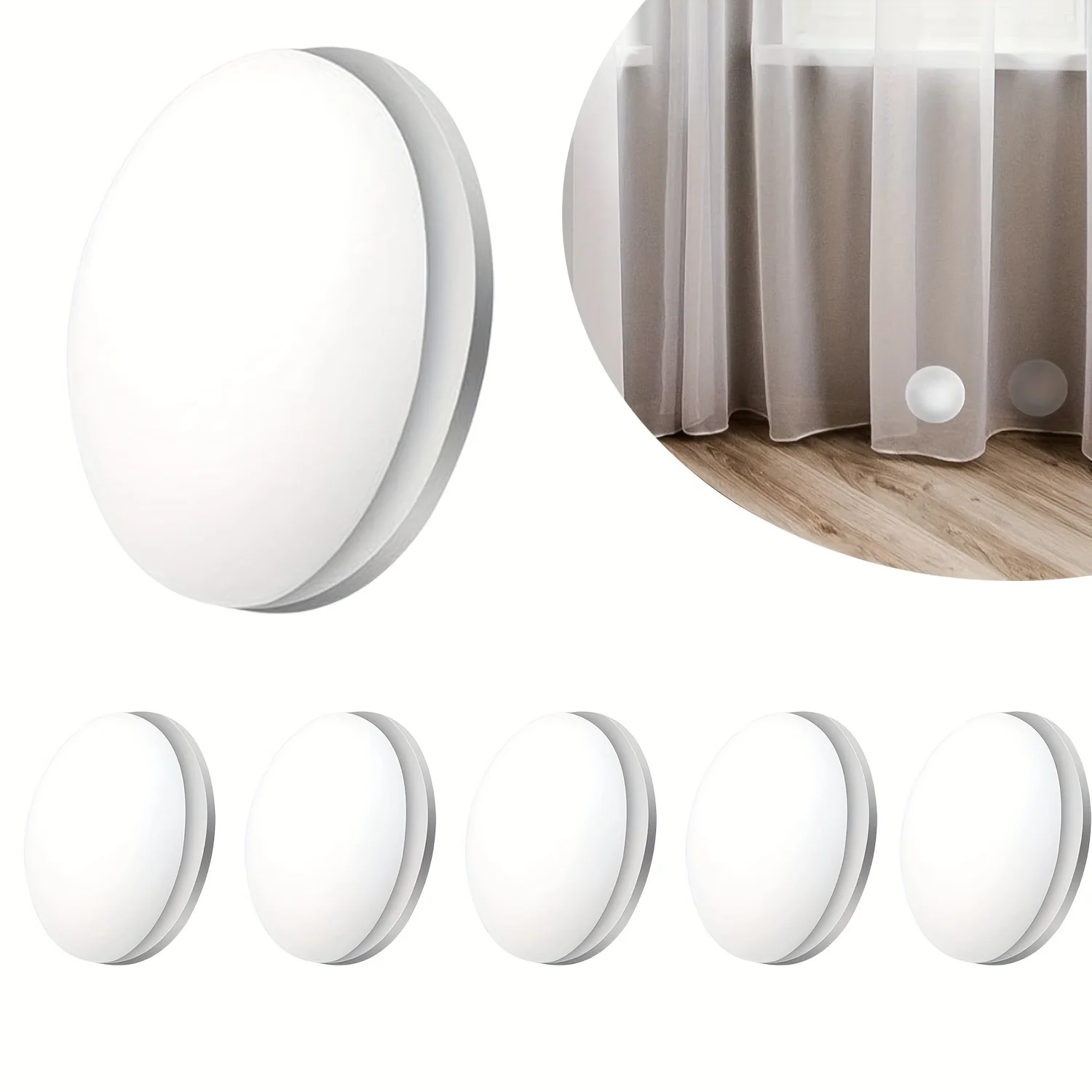 Сверхмощные утяжелители для штор из 2 частей — бесшовная установка без сверления