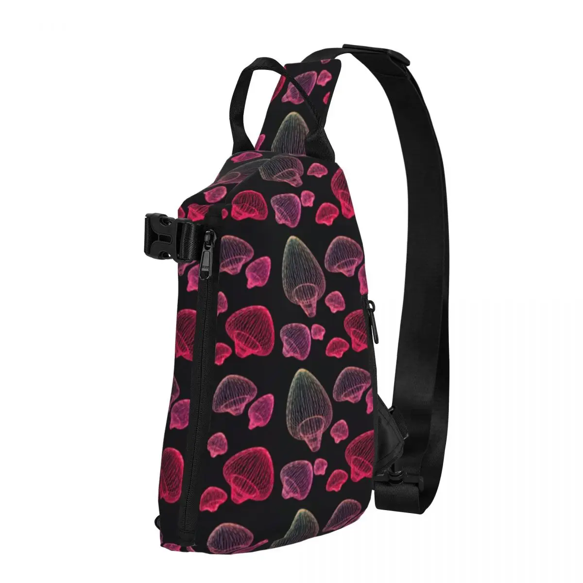 

Нагрудные сумки с волшебными грибами для женщин, Спортивная Сумочка на плечо с принтом грибов розового цвета, уличные сумки-слинги через плечо для телефона в стиле ретро
