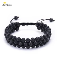 2022 new men natural stone bracelet adjustable tiger eyes black lava stone bracelets essential oil diffuser beads bangle jewelry
