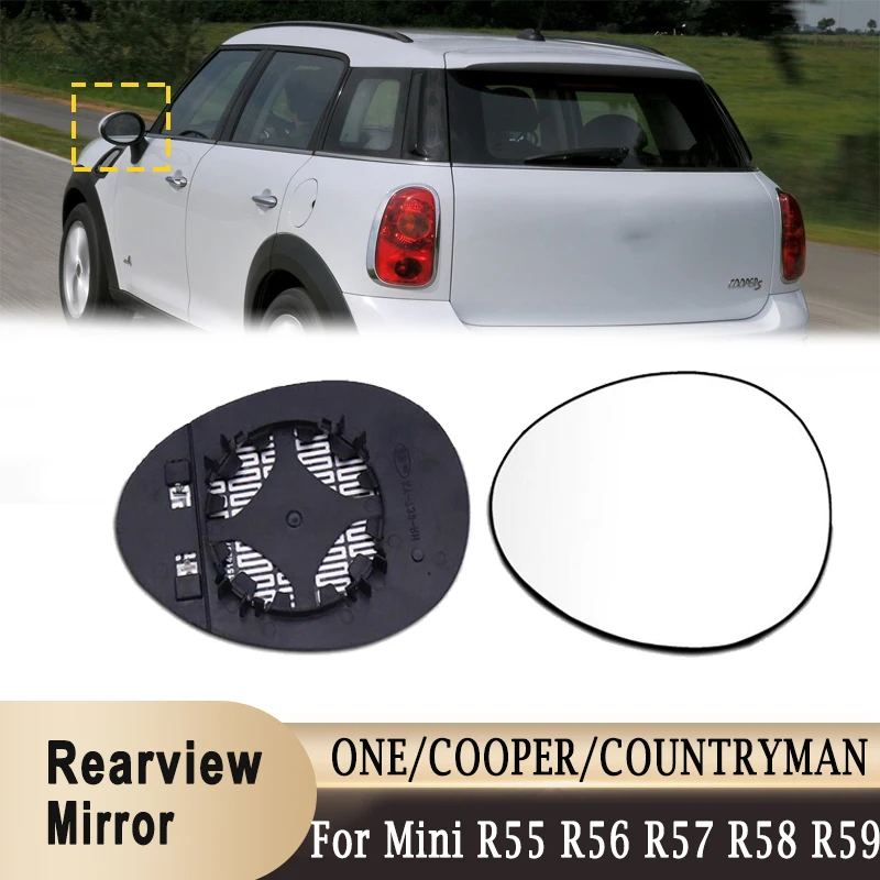 Car Side Rearview Mirror Glass Lens Heating for MINI ONE/COOPER 07-11/COUNTRYMAN 10- 16 R55 R56 R57 R58 R59 R60 R61 51162755625