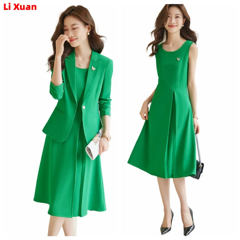 

Autumn Women Dresss Suits with Tops and Dress Business Suits Fashion Styles OL Ladies Office Work Wear Professional Blazers Set