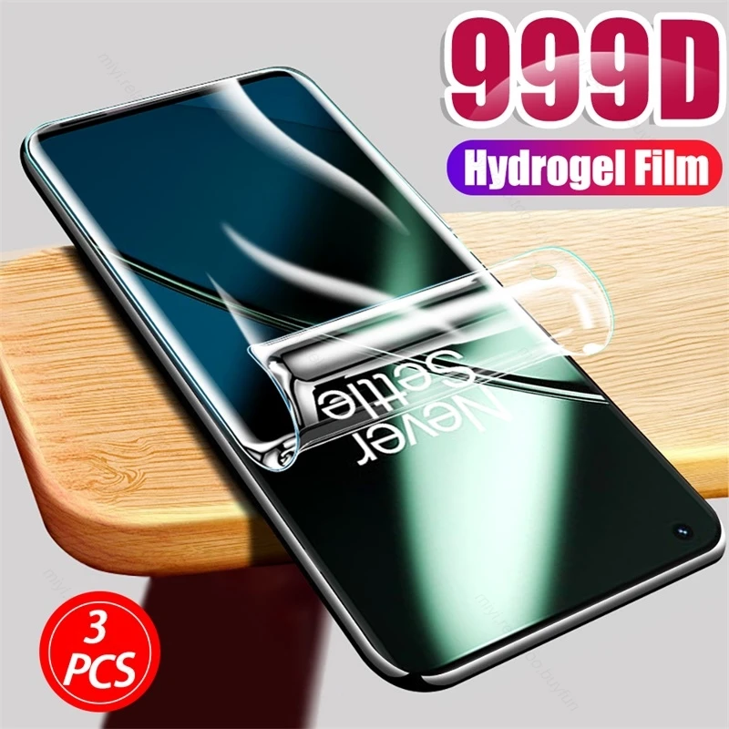 

3 шт. 999D изогнутая мягкая Гидрогелевая пленка для OnePlus 11 5G Sceen, защитная пленка One Plus 11 OnePlus11 5G 2023 PBH110 6,7 ", не стекло