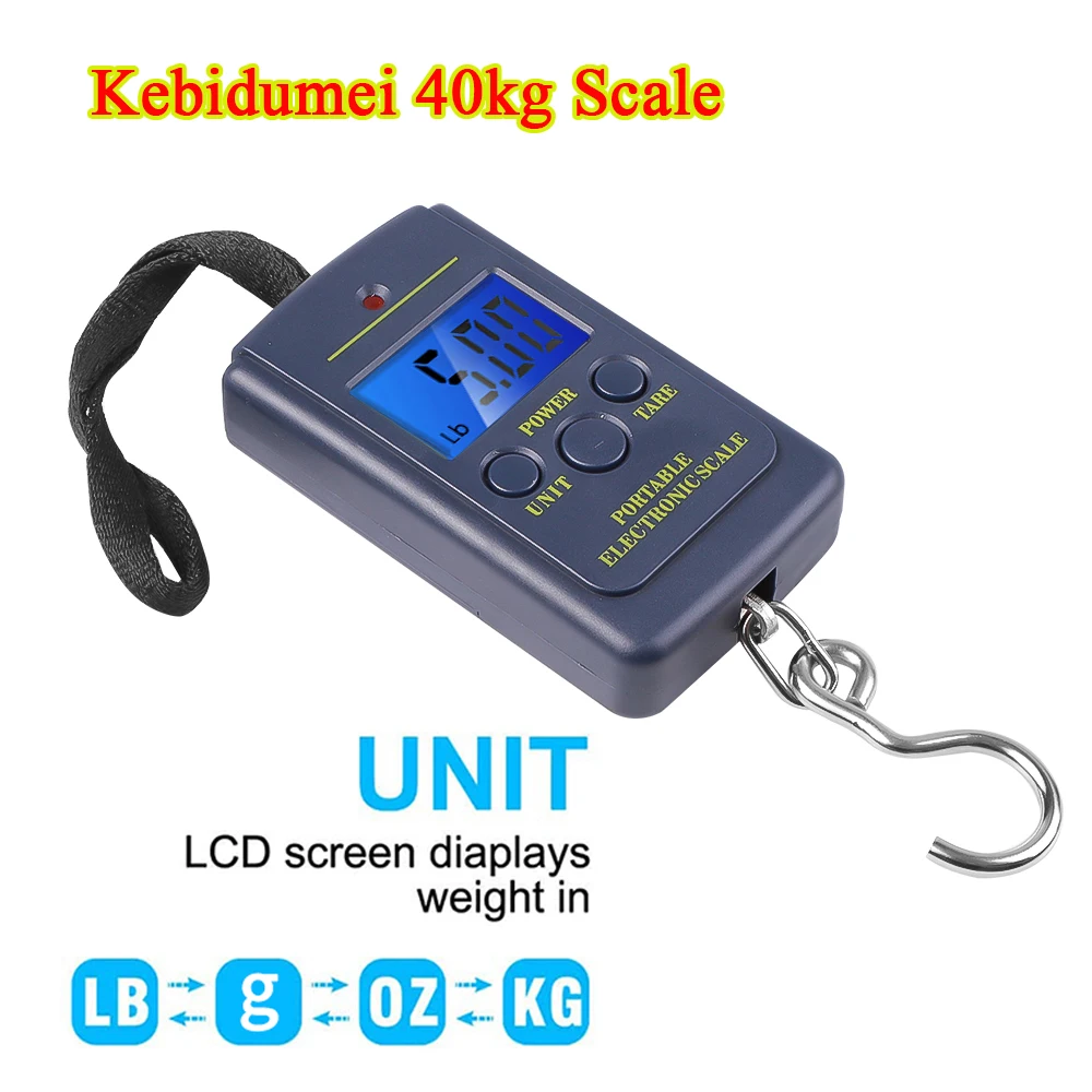 

Portable LCD Electronic Scale Digital Scales Hanging Scale Luggage Weight Balance Steelyard 0.01kg - 40kg Weighing Scale