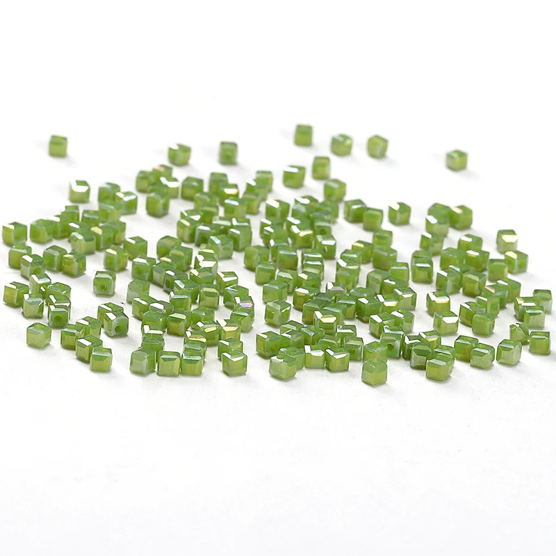 Square-shape Crystal Beads for Jewelry Making 30 Colors AB 100pc 2mm Austria Cube Bracelet Necklace DIY C-1 | Украшения и