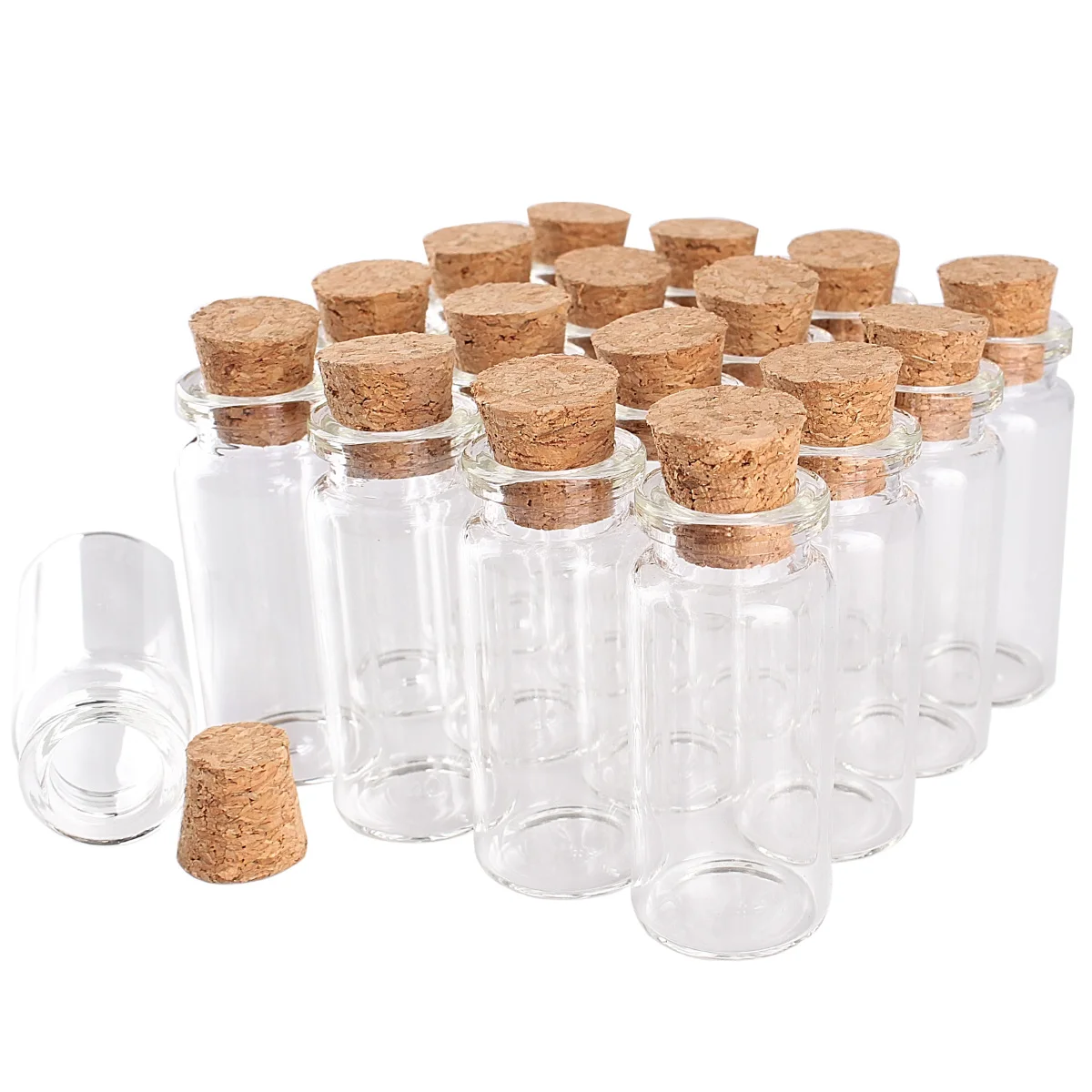 

Bottles Spice 10ml Vials 100pcs Perfume Stopper 22*50*12.5mm Glass Wedding Tiny Gift Cork Size With Mini Crafts Jars Pendant