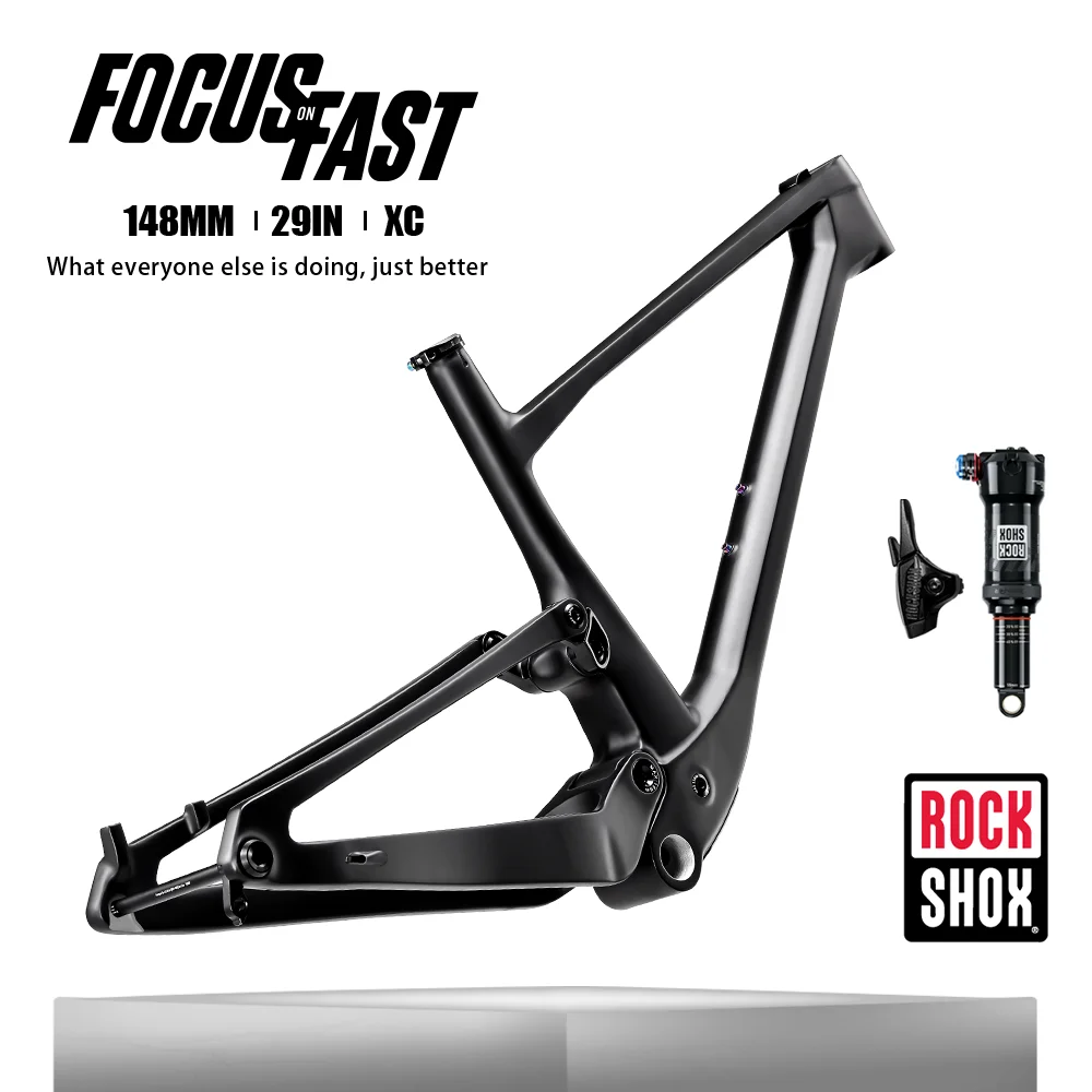 

2023 Lexon новая 29 полноподвесная карбоновая MTB рама Boost 148 мм Встроенная рама для горного велосипеда XC Trail