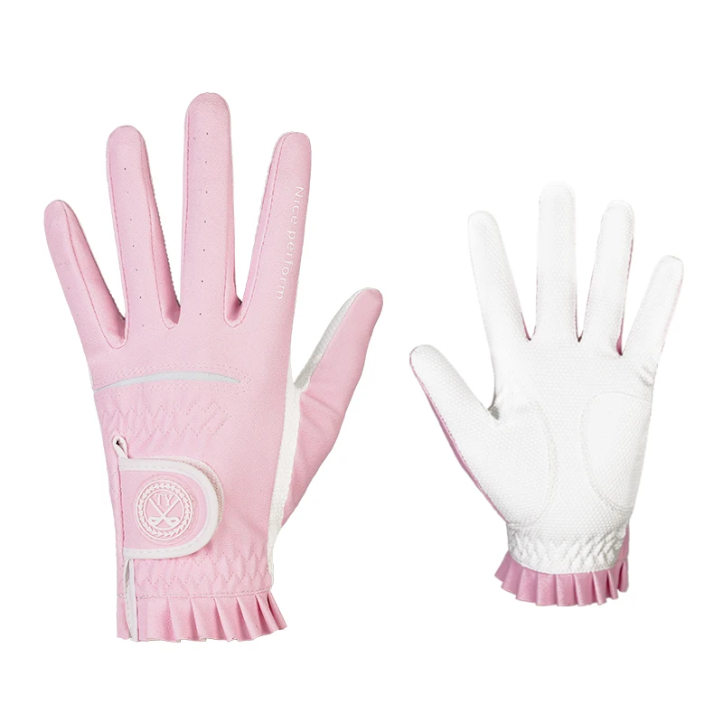 The new golf gloves lady antiskid white fingerless gloves