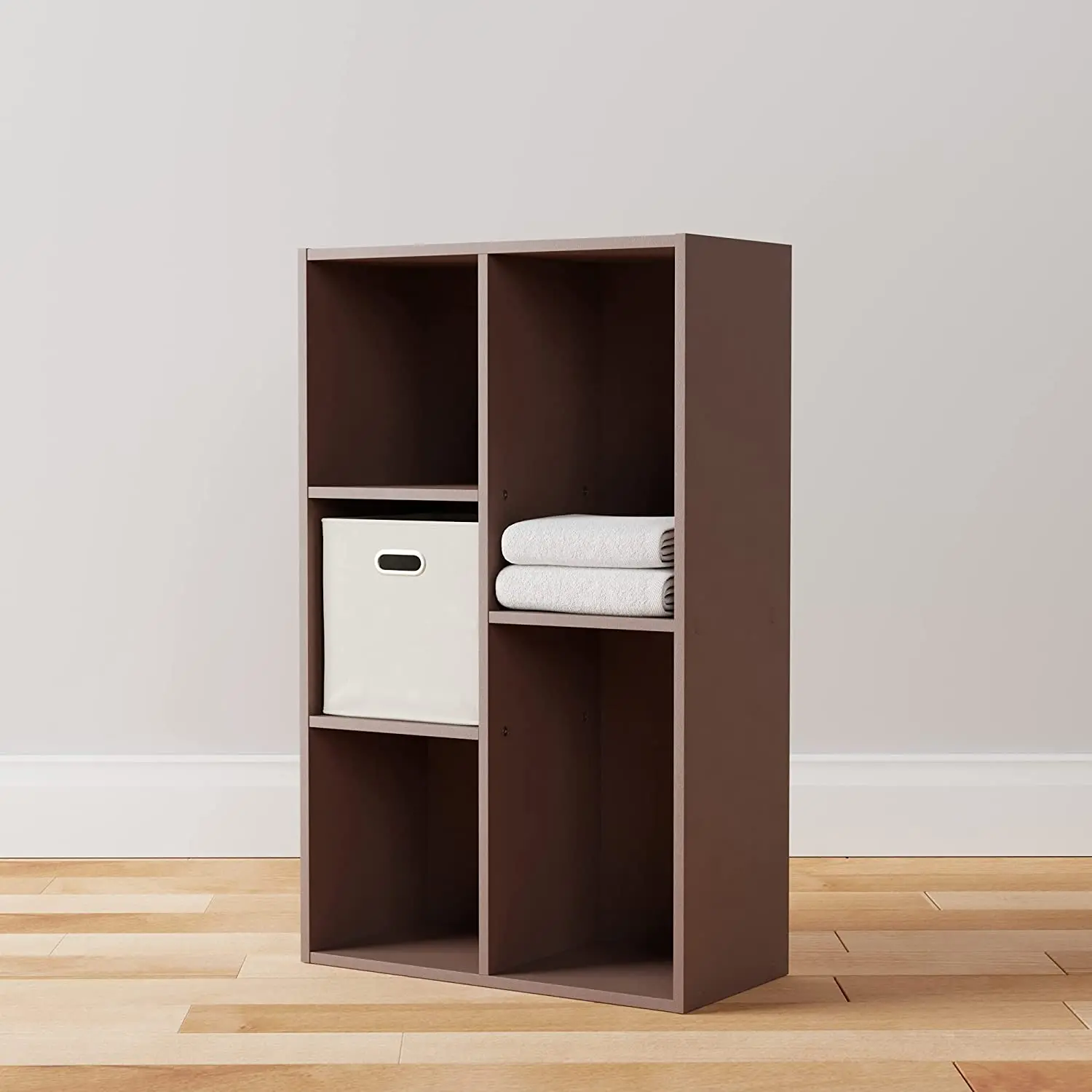 

5-Cube Organizer Bookcase, Espresso Bookshelf Bookcases Living Room Furniture