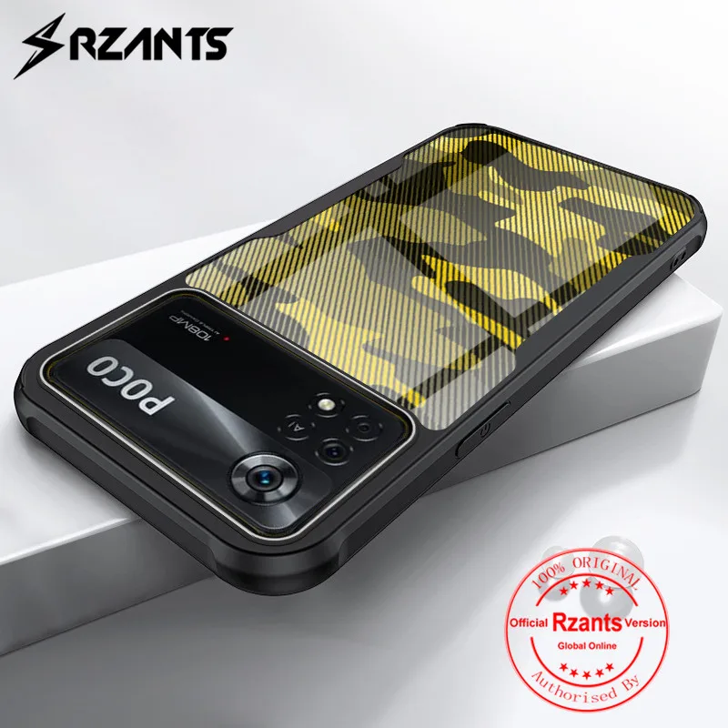 

Rzants Ultra Thin Case for Xiaomi Poco X4 Pro 5G Camouflage Back Cover [Beetle Upgrade Design] Slim Shockproof Phone Shell