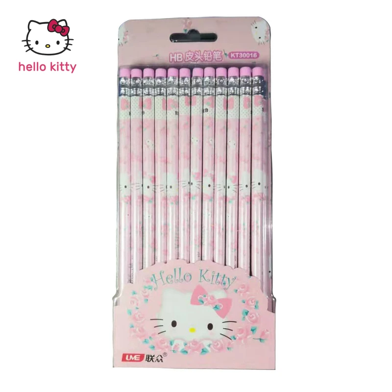 Hello Kitty ДЕТСКИЙ стационарный набор карандаш Ластик точилка шариковая стикер розовый 