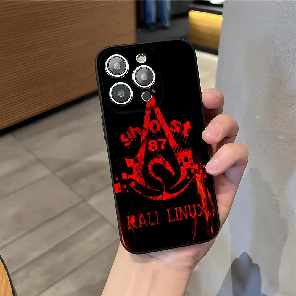 Фото Чехол для телефона Dark Dragon Kali Linux Coo для iPhone 16 Pro Max 15 14 13 Mini 12 Pro 11 XS Max 7 8 Plus, черный мягкий корпус №3