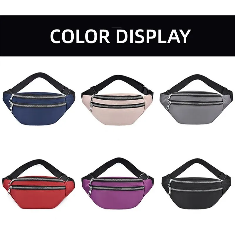 Fashion Waist Bag Women'S Simple Shoulder Bag Lightweight Oxford Cloth Men'S Casual Travel Versatile Crossb