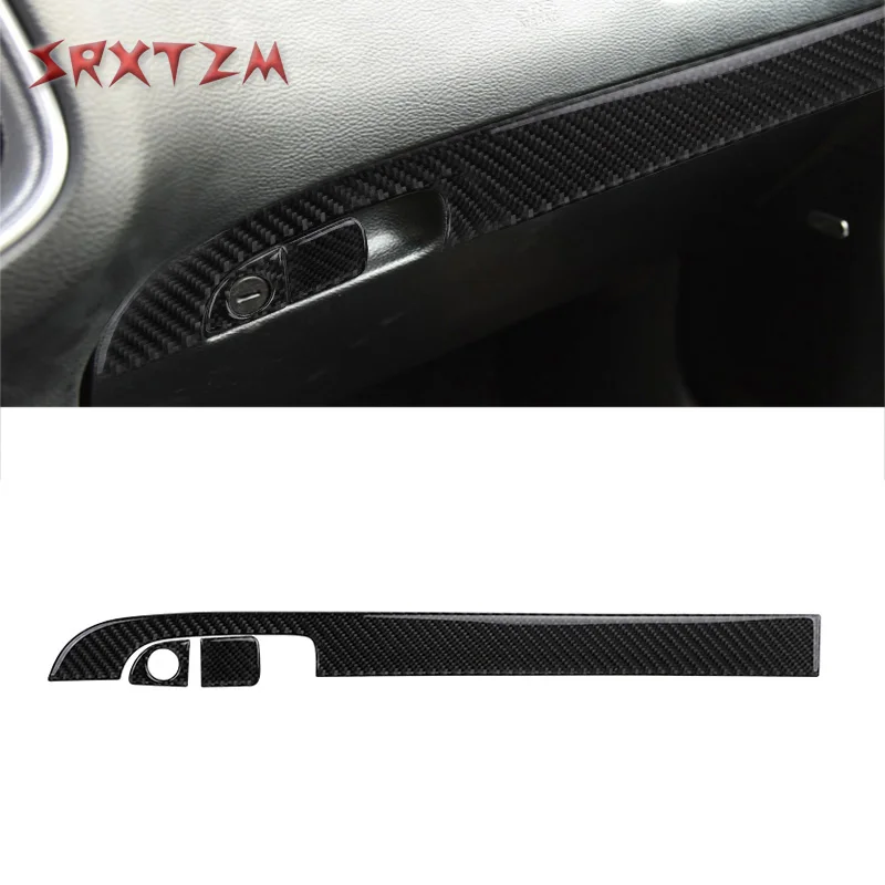 

Carbon Fiber Sticker Copilot Dashboard Storage Box Switch Interior Strip Trim For Dodge Challenger 2015-2020