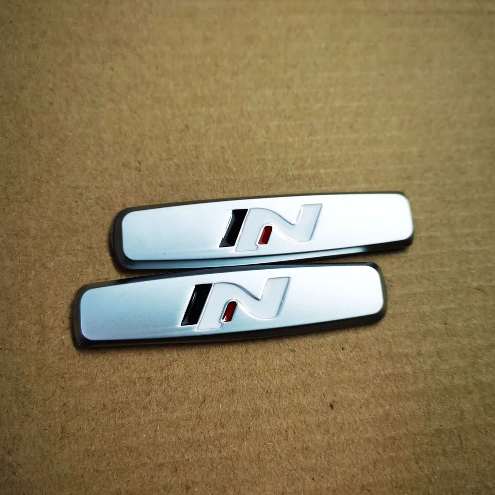 

2pcs Car Seat Sticker N Logo Emblem Sticker For Hyundai Tucson N Line IX35 I40 I30 Kona Veloster Sonata Elantra Hyundai Sticker