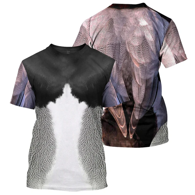 Фото Fashion Man Hunting Wild Duck Animal 3d Print T-shirt Top Round Neck Streetwear Casual Men's T Shirts Harajuku Cosplay Clothing №5