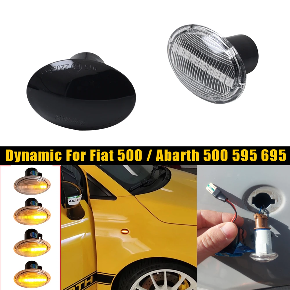 

Side Marker LED Turn Signal Light For Maserati Granturismo 2007 GranCabrio 2010 Quattroporte 2003-2012 Fiat 500 Alfa 4C Ford KA