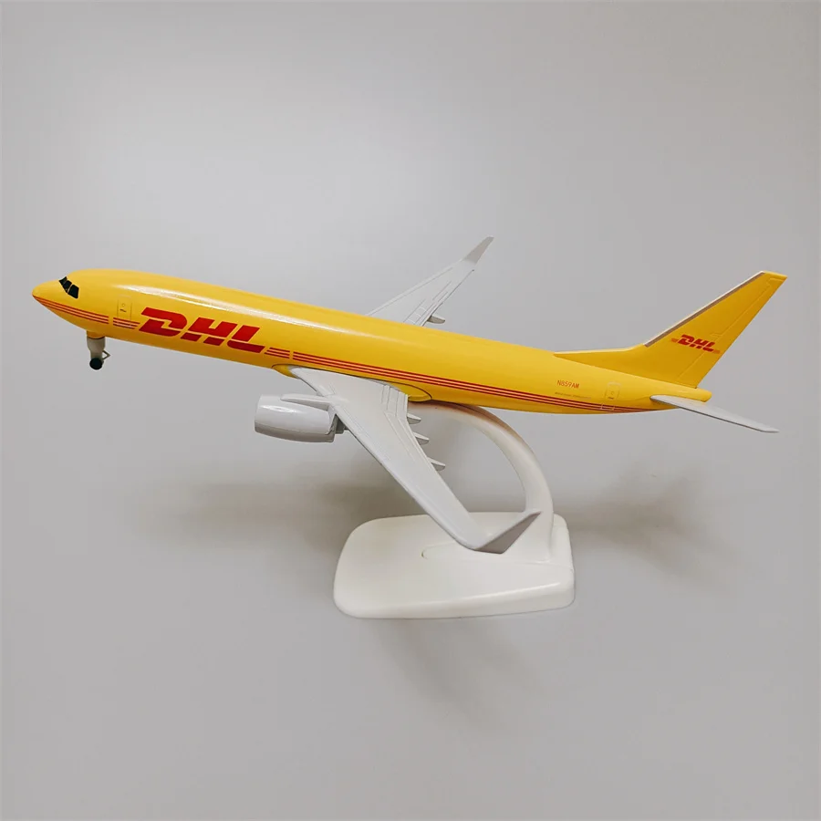 

NEW 20cm Alloy Metal AIR DHL Airlines Boeing 737 B737 Airways Diecast Airplane Model Plane Aircraft w Wheels Toys Collections