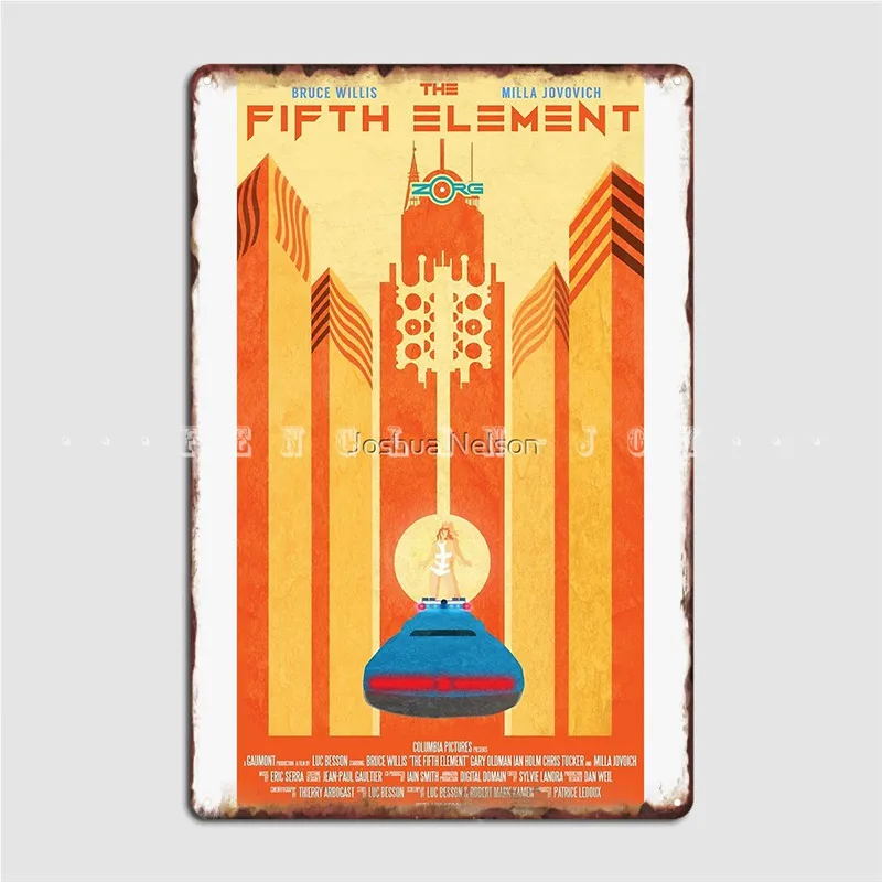 

Fifth Elements Metal Plaque Poster Cinema Kitchen Club Bar Customize Painting Décor Tin Sign Posters