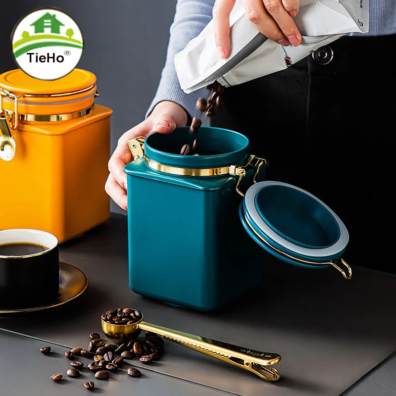 

Бытовые Герметичные банки для кофейных зерен, вместительный односторонний ящик для хранения выхлопных клапанов, контейнер для хранения су...