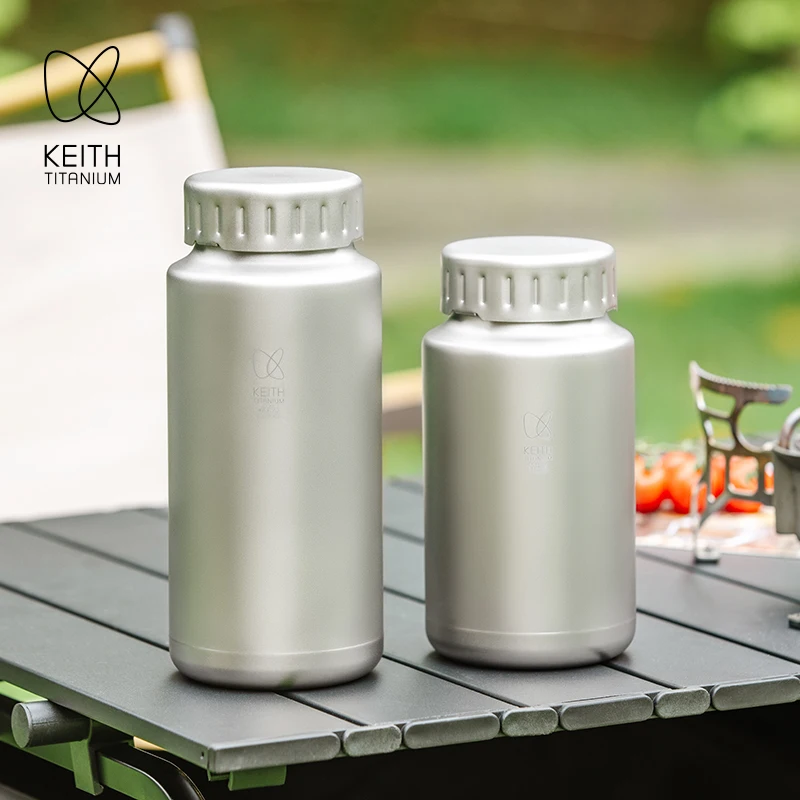 Фото Спортивная титановая бутылка Keith 900 мл/1200 мл, сверхлегкая, герметичная, с широким горлышком, для здорового питья, для кемпинга и походов №3