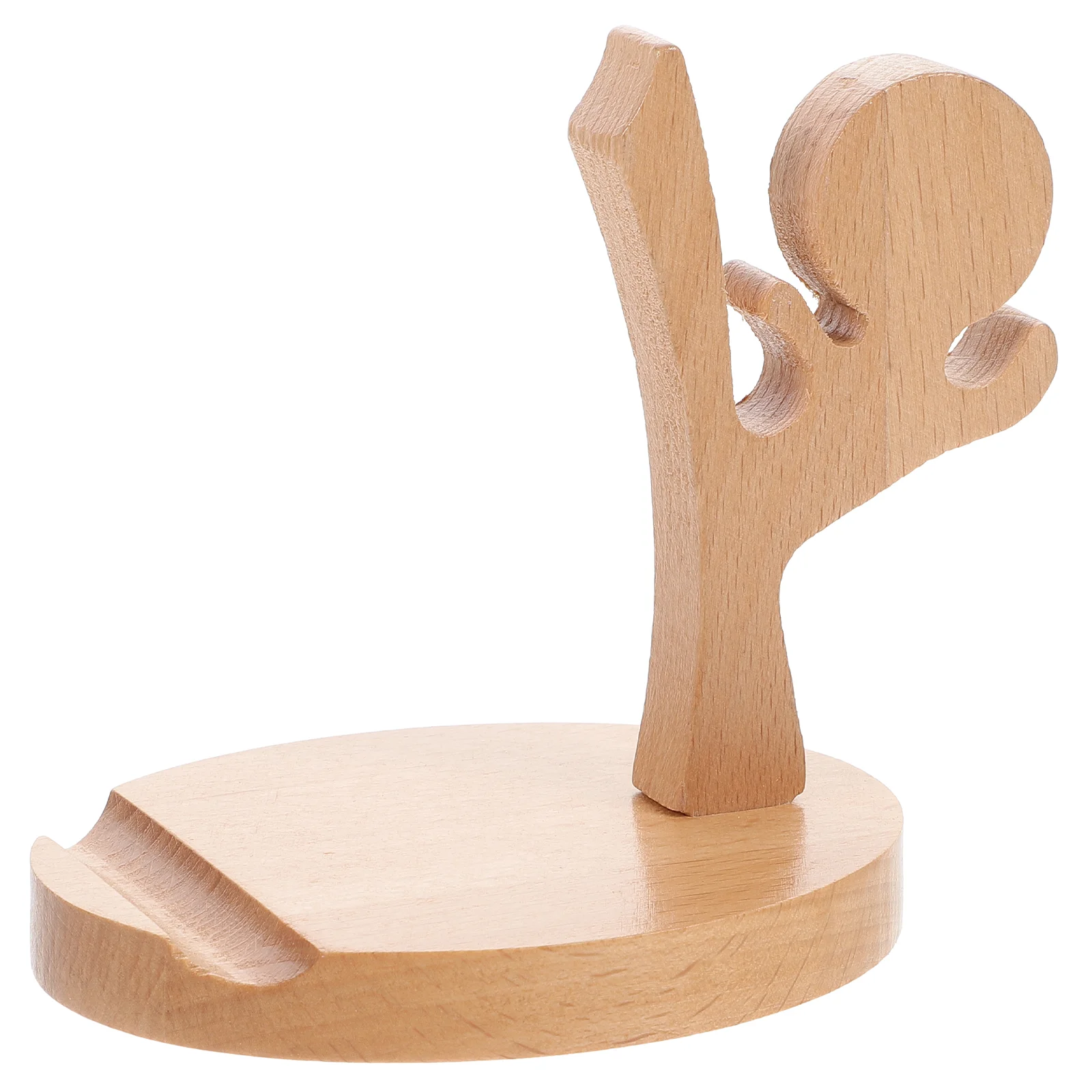 

Stand Holderdesk Mobile Desktop Mount Wood Cell Wooden Accessories Dock Adornment Cellphone Rackorganizer Cute Telephone File