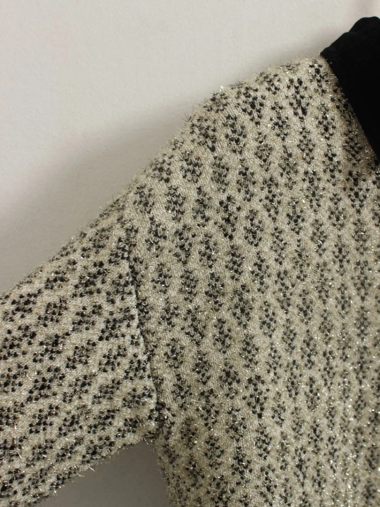 Винтажный вязаный кардиган EOS France новинка 2022 узкий прямой короткий жакет с