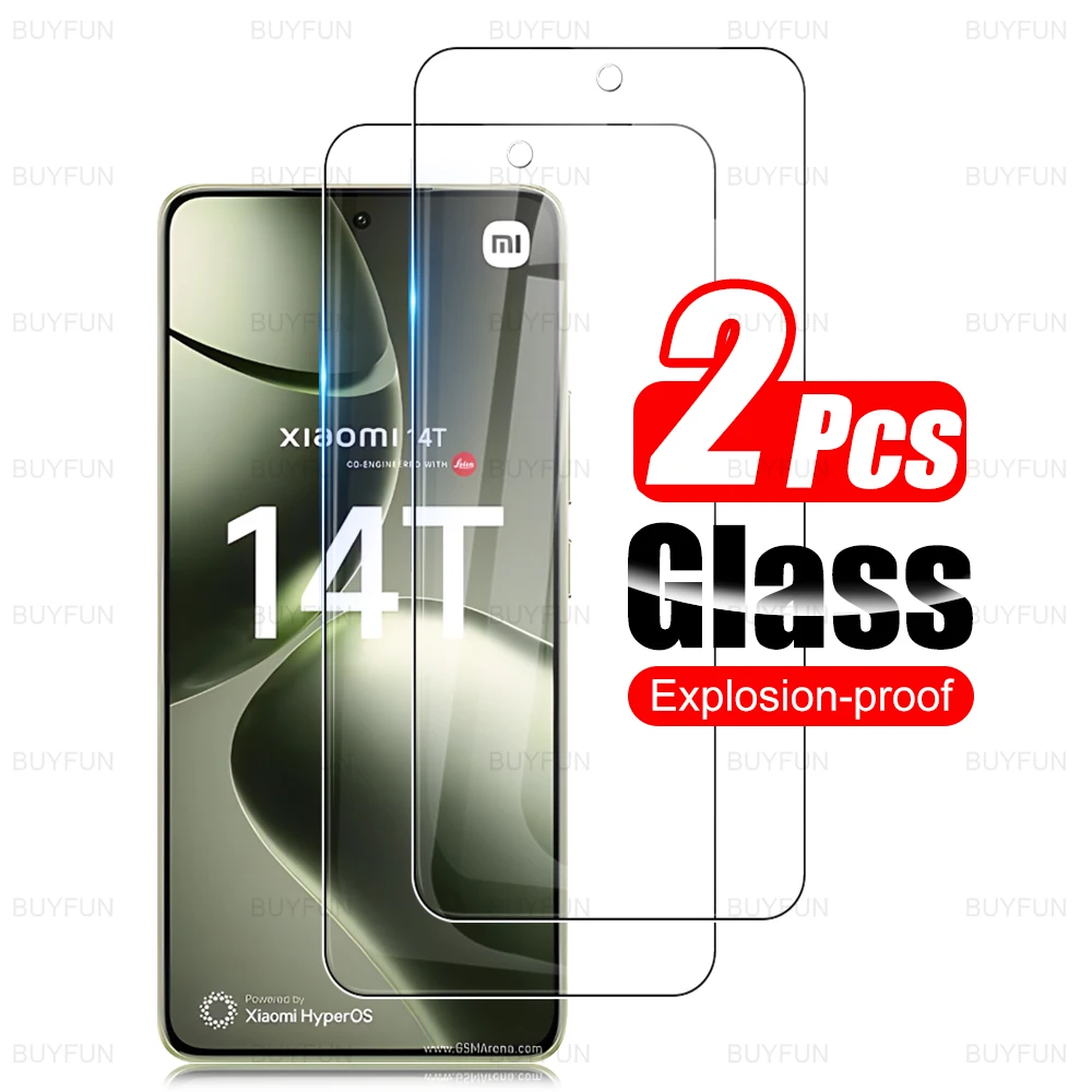2 шт. 9H закаленное стекло Передняя пленка для Xiaomi 14 T Pro 2024 6 67 дюймов Xiaomi14T Mi 14tpro Mi14T