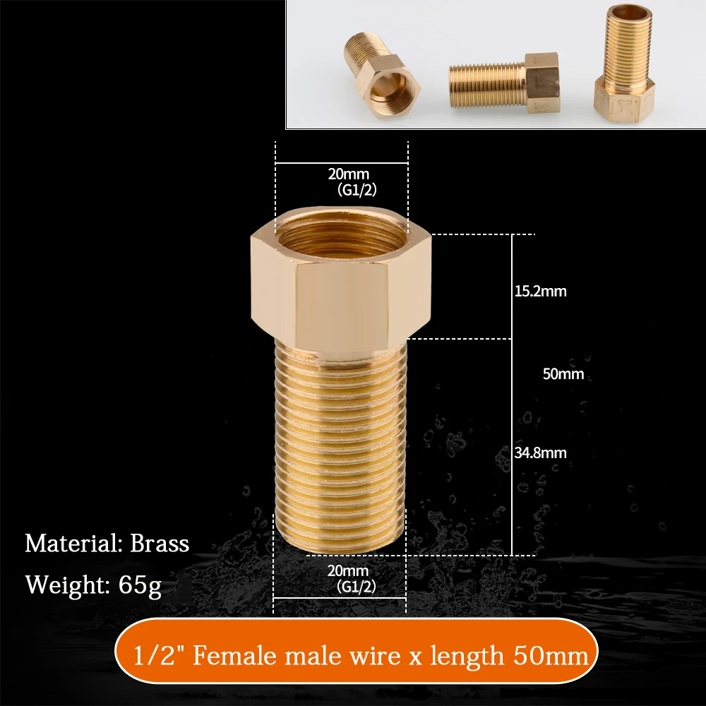

Латунный удлинитель с внутренней резьбой BSP 1/2 дюйма 3/4 дюйма, удлинитель с внутренней резьбой, адаптер для стыкового соединения, соединительная муфта, сантехнические фитинги
